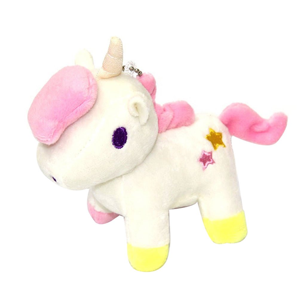 Cute Plush Unicorn Pendant Key Chain Handbag Accessories Stuffed Toy Doll Gift