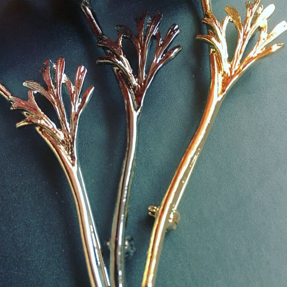 Poppy Flower Brooch Pin Vintage Women Men Collar Accessory Breastpin Jewelry