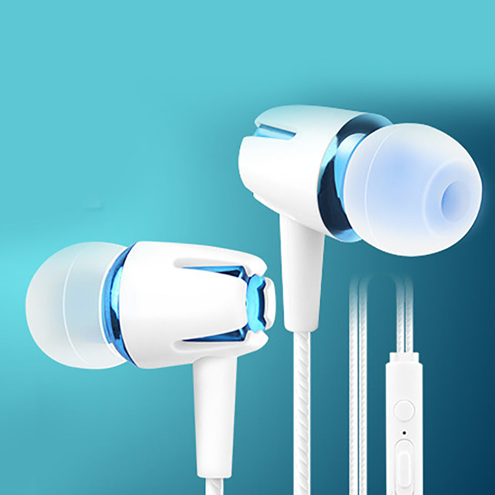 Fashion Threaded Cable Heavy Bass Stereo Music In-ear Headset Earphone with Mic