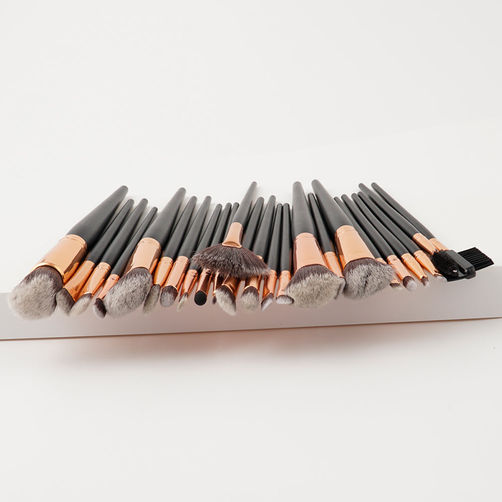 24Pcs Pro Makeup Foundation Powder Eye Shadow Liner Lip Nose Brushes Set Beauty
