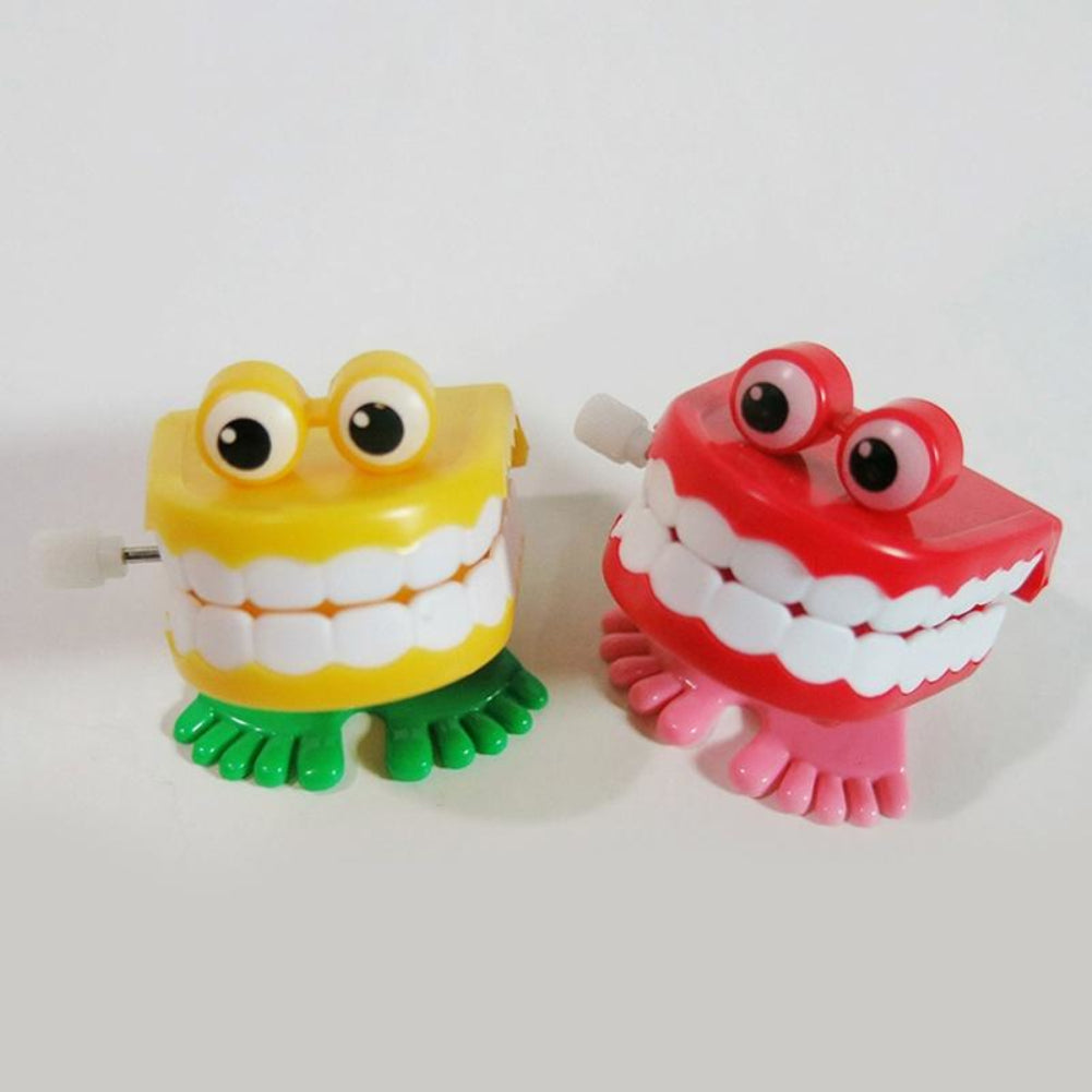 Cute Cartoon Jumping Tooth Baby Kids Dental Educational Clockwork Wind-up Toy