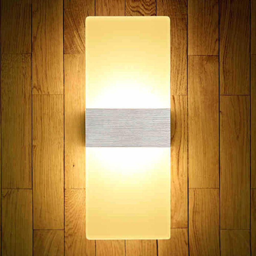 Modern 3W Rectangular Acrylic LED Wall Sconces Light Bedside Decoration Lamp