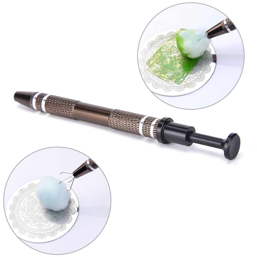 Manicure Saver Cotton Claw Clean Template Nail Stamping Plates Tool Art Set