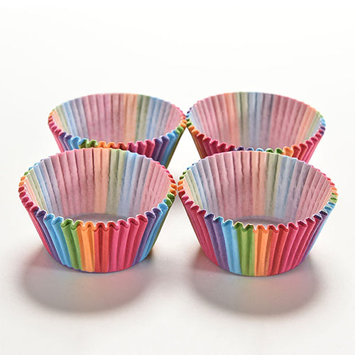 100Pcs Colorful Rainbow Paper Baking Cupcake Cake Liner Muffin Molds Tool