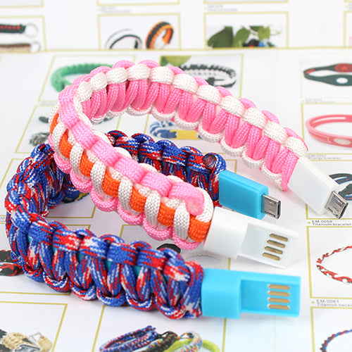 Wristband Bracelet Micro USB Data Sync Charging Cable for Andriod/Smart Phone