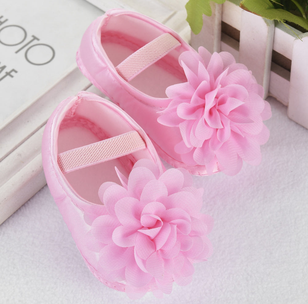 Toddler Baby Kids Girl Bowknot/Flower Anti-slip Princess Slip-on Soft Sole Shoes