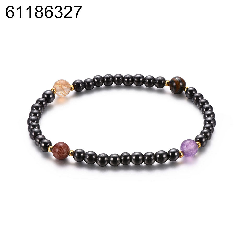 Fashion Faux Hematite Hand Jewelry Party Club Women Men Bracelet Magnetic Gift