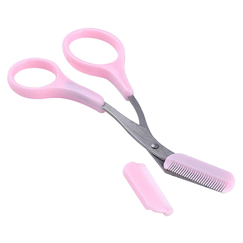 Women's Eyebrow Trimmer Comb Eyelash Hair Scissors Cutter Remover Makeup Tool