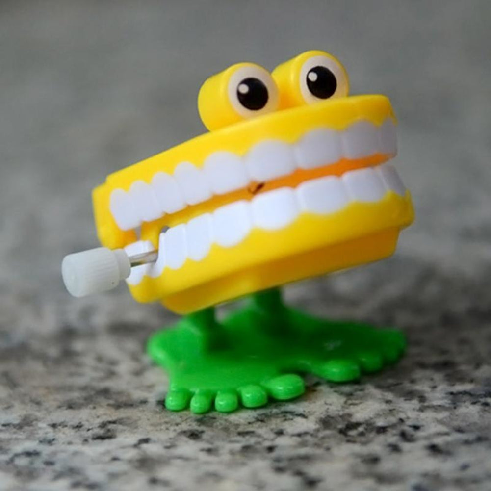 Cute Cartoon Jumping Tooth Baby Kids Dental Educational Clockwork Wind-up Toy