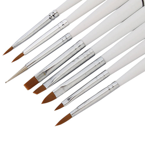 8PCS Zebra Nail Art Dotting Manicure Painting Drawing Polish Brush Pen Tools
