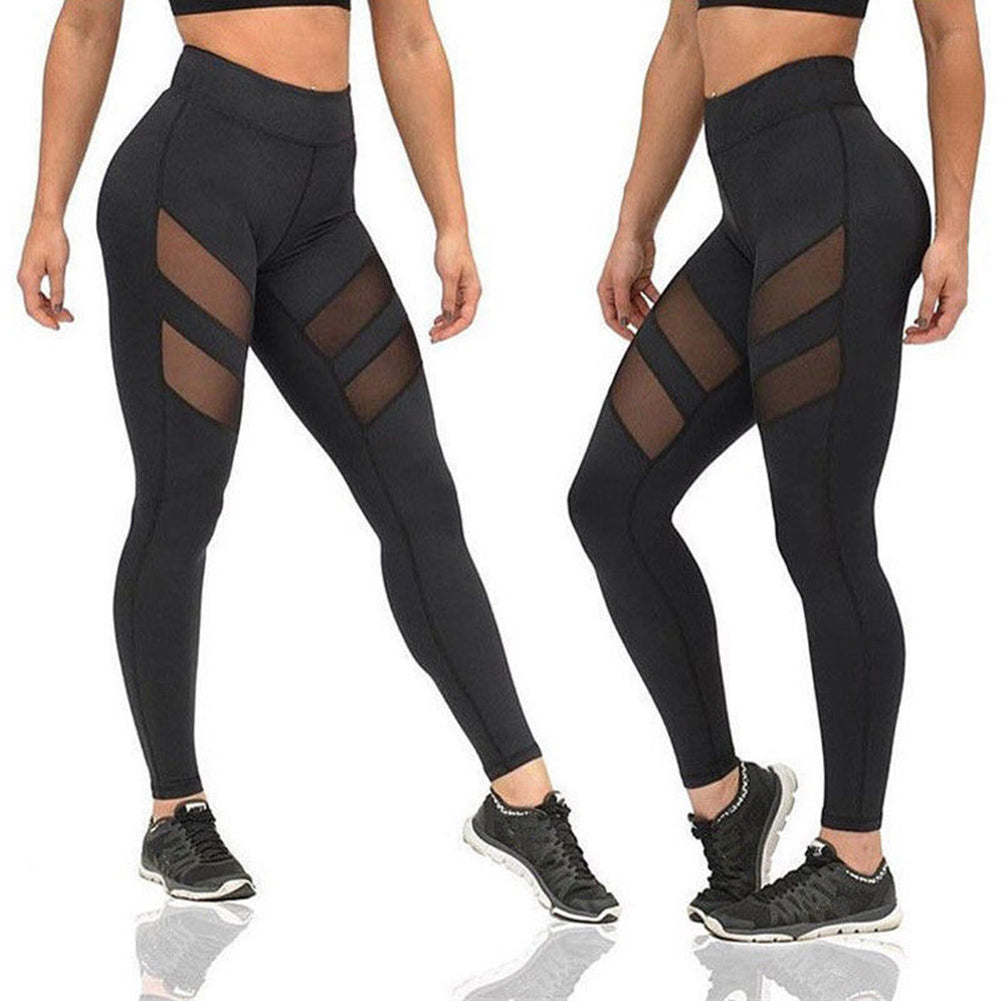 Women Sexy Yoga Fitness Leggings Running Gym Slim Stretch Sports Pants Trousers