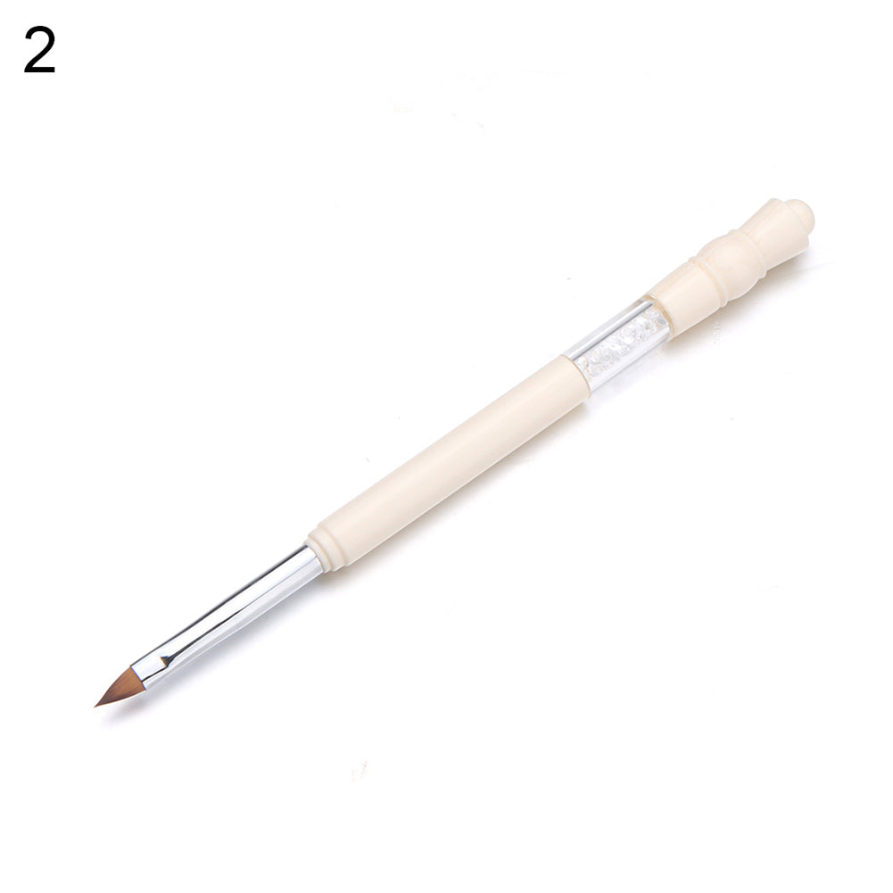 Nail Art UV Gel Clear Faux Crystal Detail Liner Painting Drawing Pen Brush Tool
