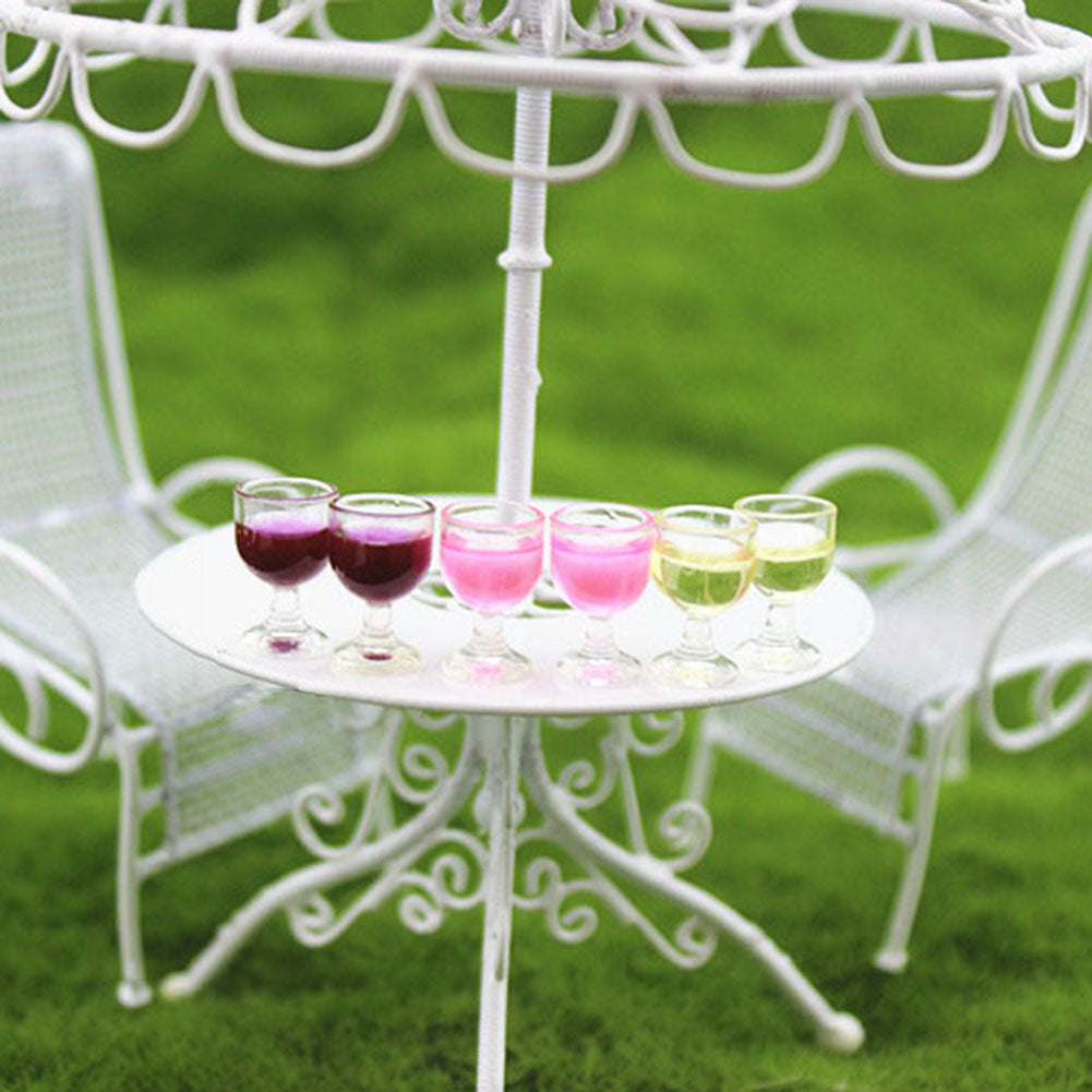 Mini Wine Glass Miniature Food Dollhouse 1:6 1:12 House Model Decor Supplies