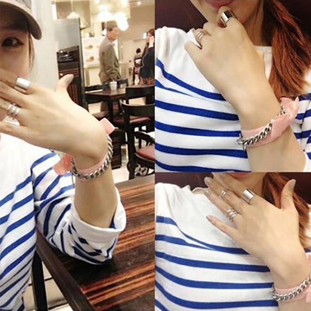 3 Pcs/Set Fashion Open Rings Midi Finger Knuckle Stack Rings Charms Xmas Gift
