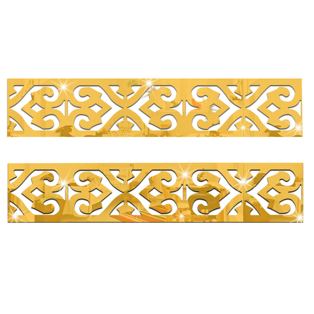 DIY Acrylic Line Mirror Wall Stickers Bedroom Living Room Hallway Home Decors