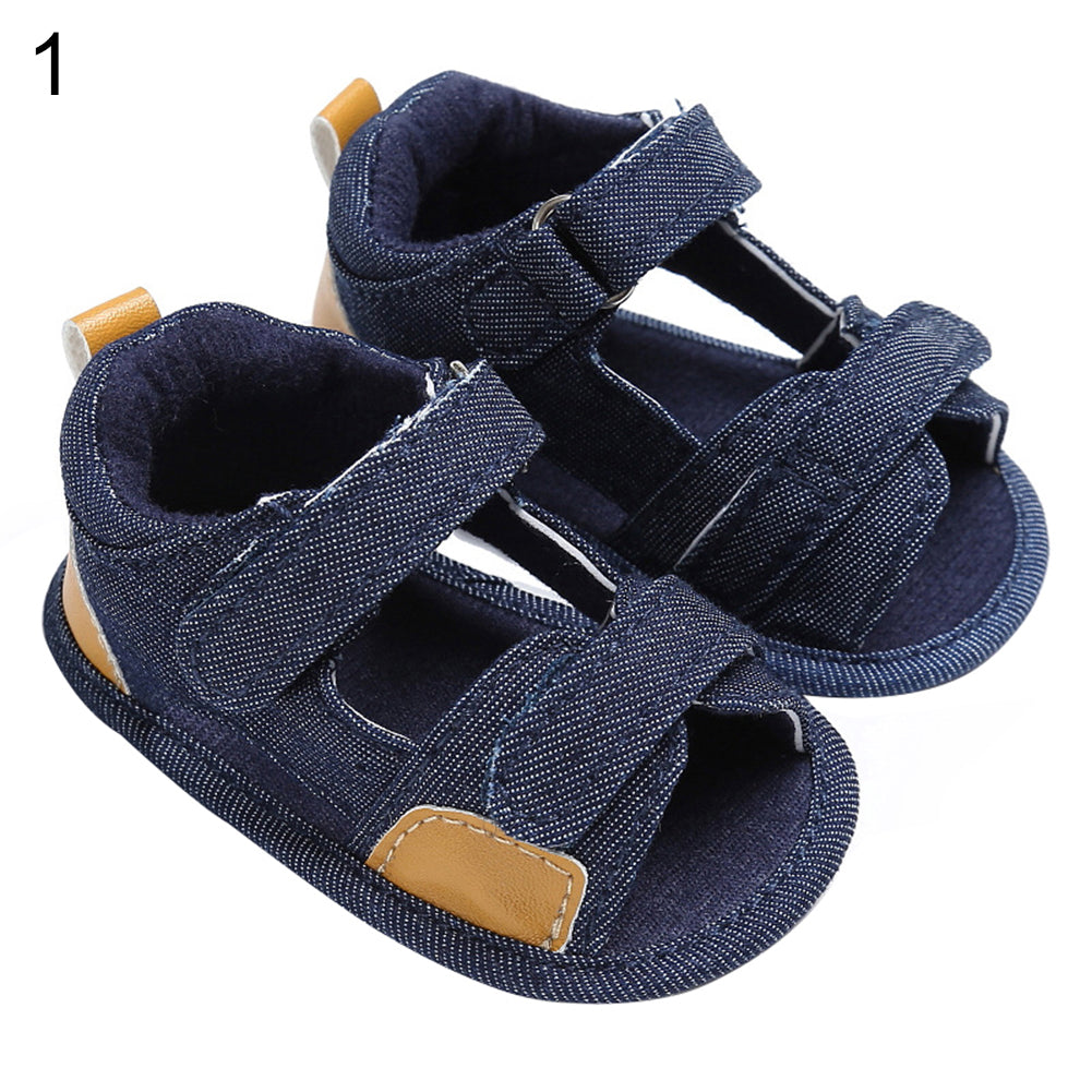 Toddler Baby Boy Denim Soft Sole Prewalker Anti-Skid Shoes Summer Sandals