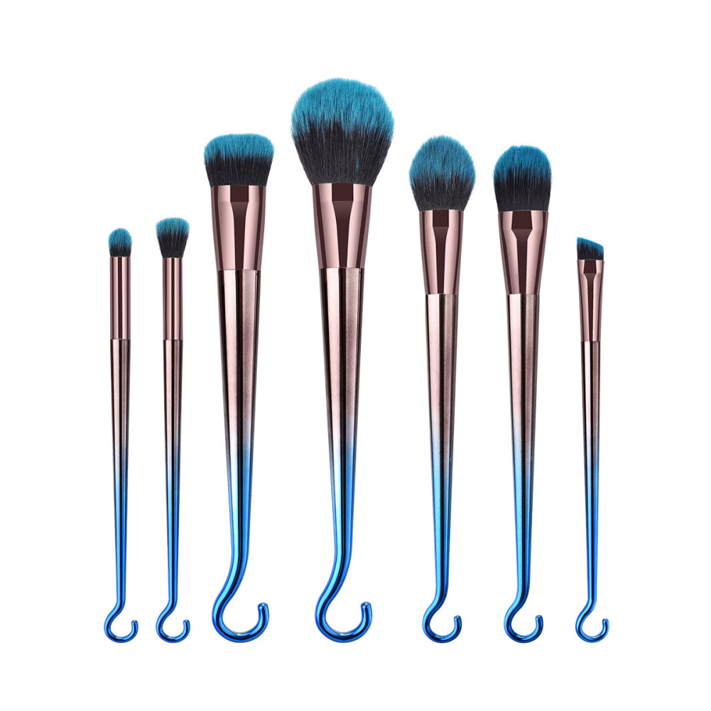 7Pcs Electroplated Handle Foundation Concealer Women Makeup Brushes Set Cosmetic