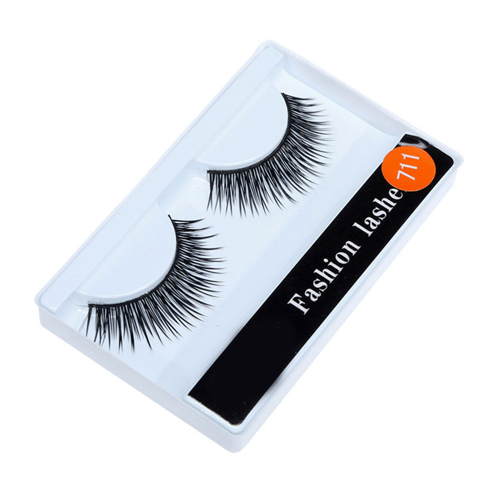 Women 1 Pair Fiber Soft Long Natural Thick Makeup Eye Lashes False Eyelashes