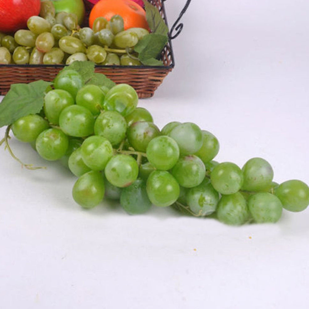 36 Pcs in 1 Bunch Artificial Plastic Grapes Lifelike Fake Fruit Food Home Decor