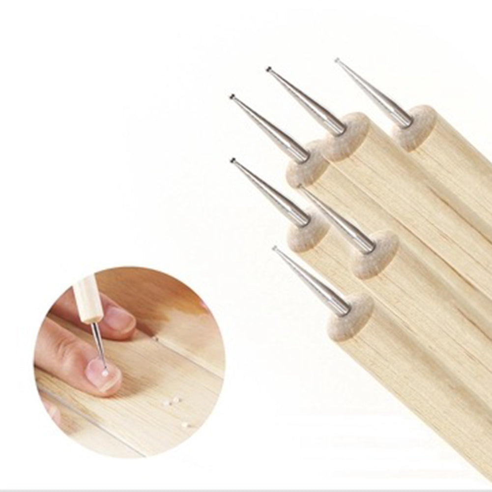 5Pcs/Set Pro 2-Way Wooden Nail Art Dotting Dot Pen Painting DIY Manicure Tools