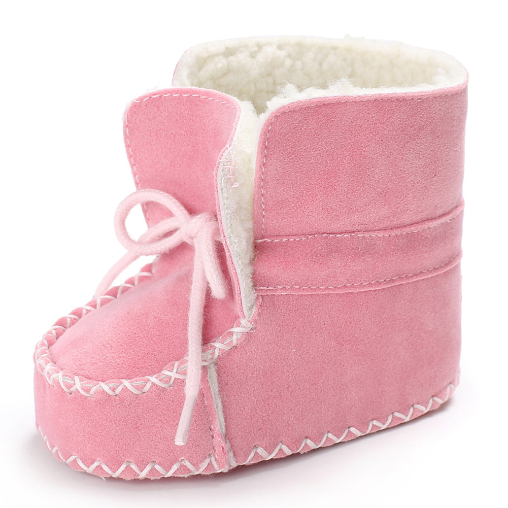 Newborn Baby Boy Girl Infant Winter Warm Soft Anti-Slip Prewalker Crib Shoes
