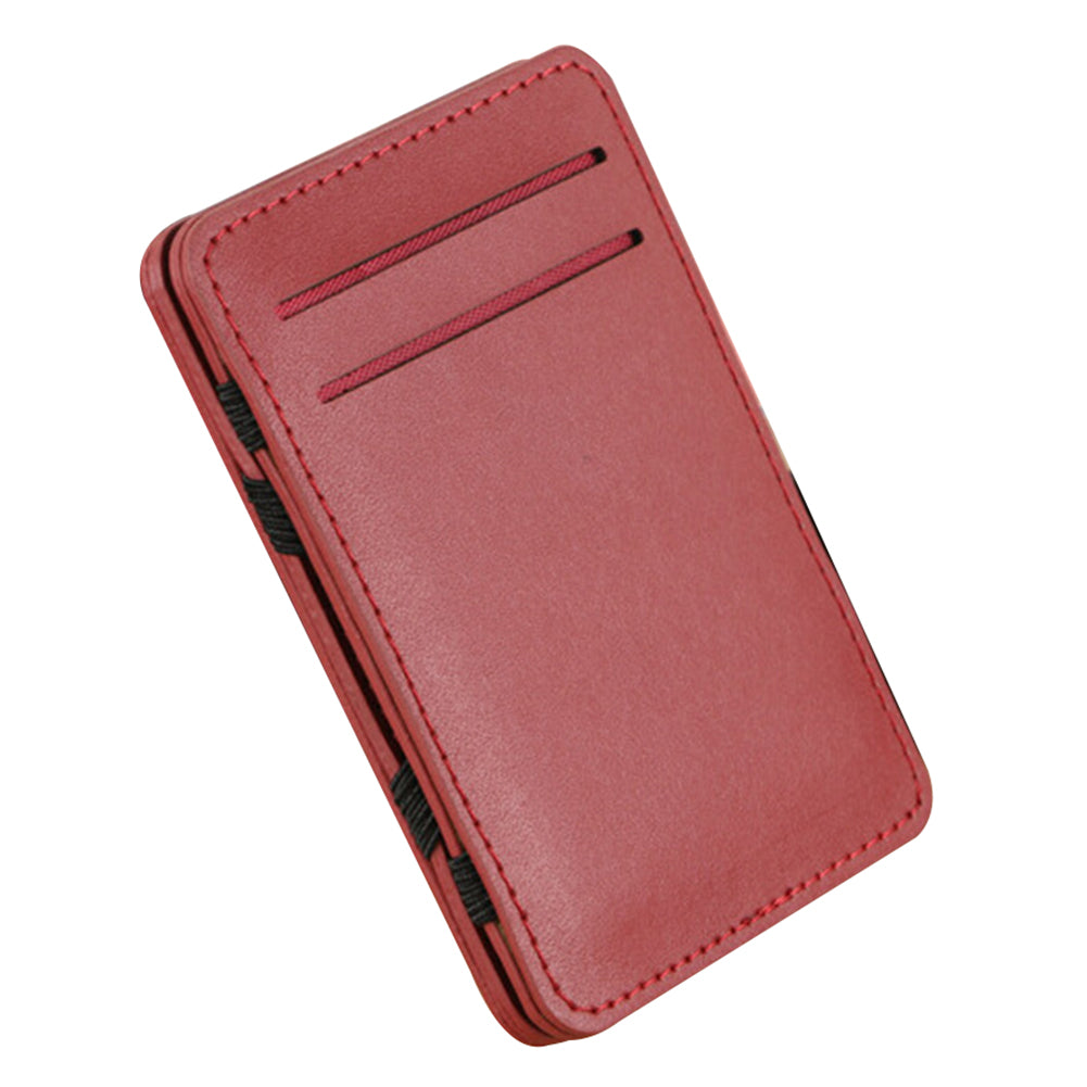 Men's Faux Leather Money Clip ID Credit Card Holder Business Pocket Wallet Purse