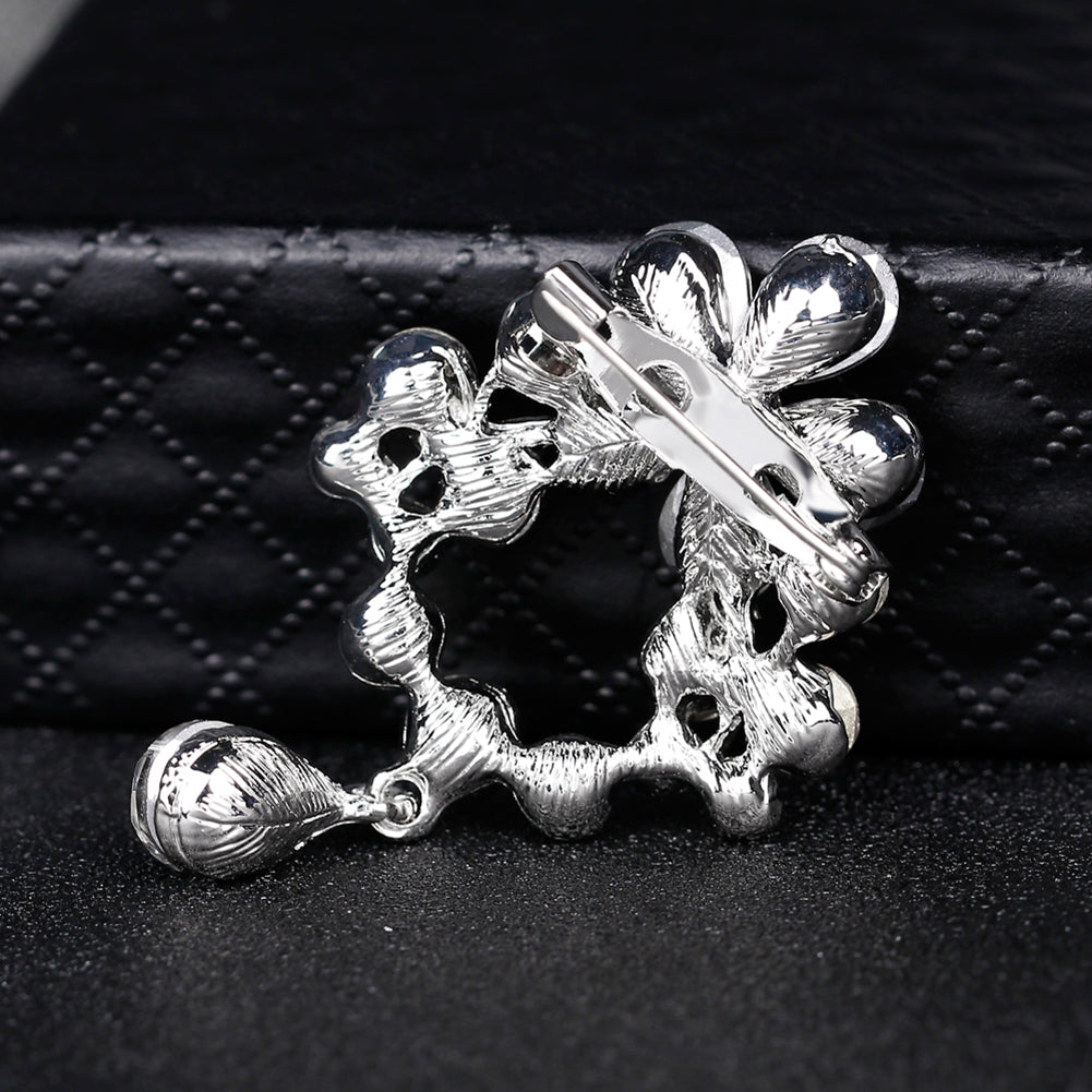 Elegant Women's Flower Butterfly Teardrop Rhinestone Brooch Pin Wedding Jewelry