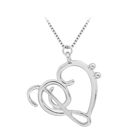 Fashion Women Simple Musical Note Heart Pendant Box Chain Necklace Jewelry Gift