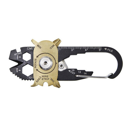 Outdoor EDC Keychain 20-In-1 Pocket Multi Tool Bottle Opener Wrench Screwdriver