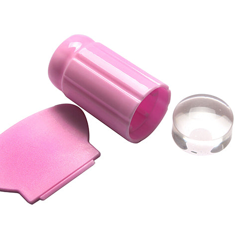 Clear Nail Art Jelly Stamper Stamp Scraper Set Polish Stamping Manicure Tools