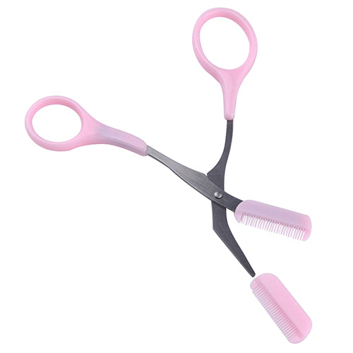 Women's Eyebrow Trimmer Comb Eyelash Hair Scissors Cutter Remover Makeup Tool