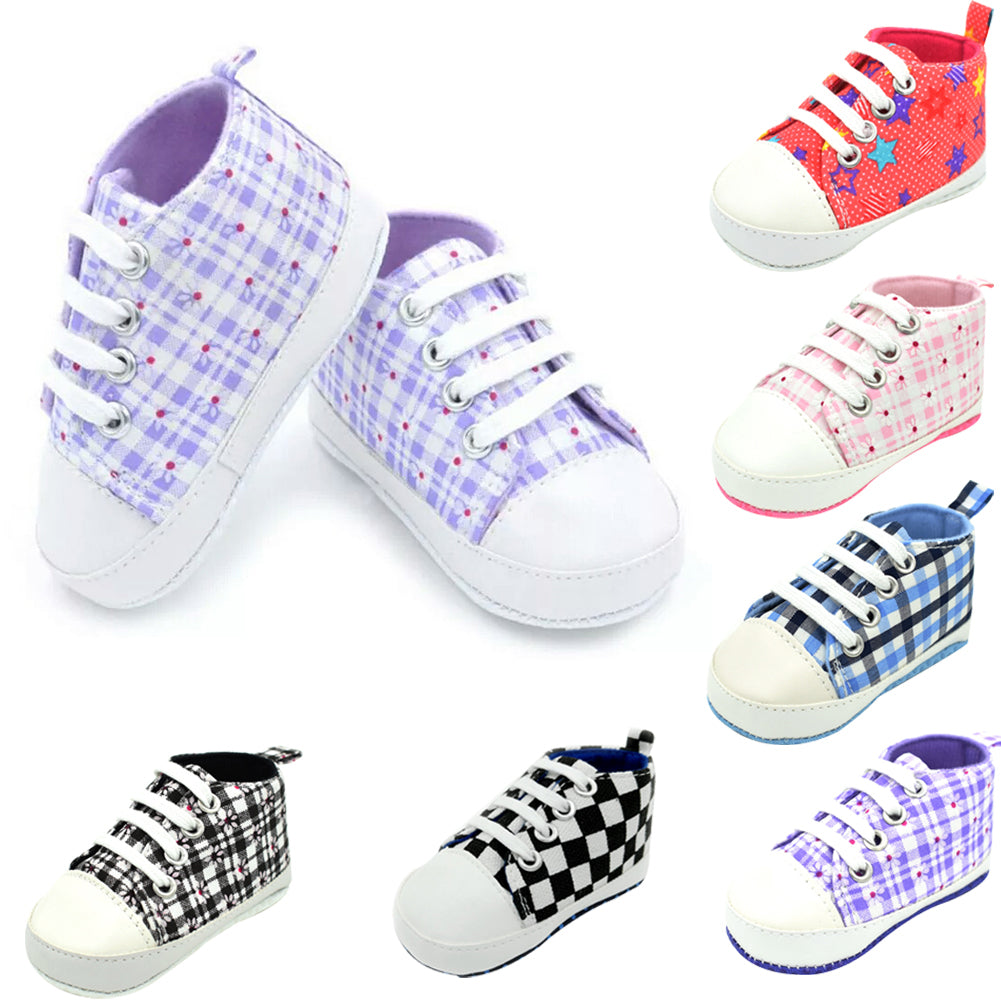 Baby Infants Autumn Summer Breathable Anti-slip Canvas Soft Sole Shoes Sneakers
