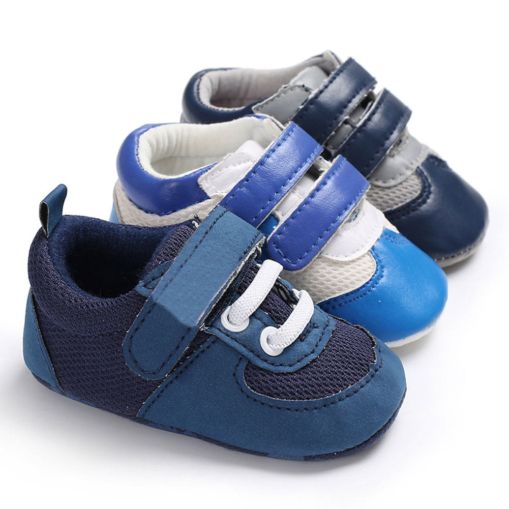 Infant Newborn Baby Mesh Magic Tape Anti-slip Soft Sole Prewalker Toddler Shoes