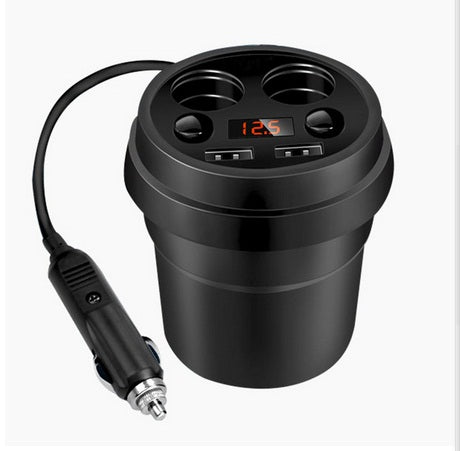 Cup Car Charger Multi-function Display Voltage 3.1A 2 USB Car-charger DC12-24V Cigarette Lighter Splitter For GPS DVR Charge