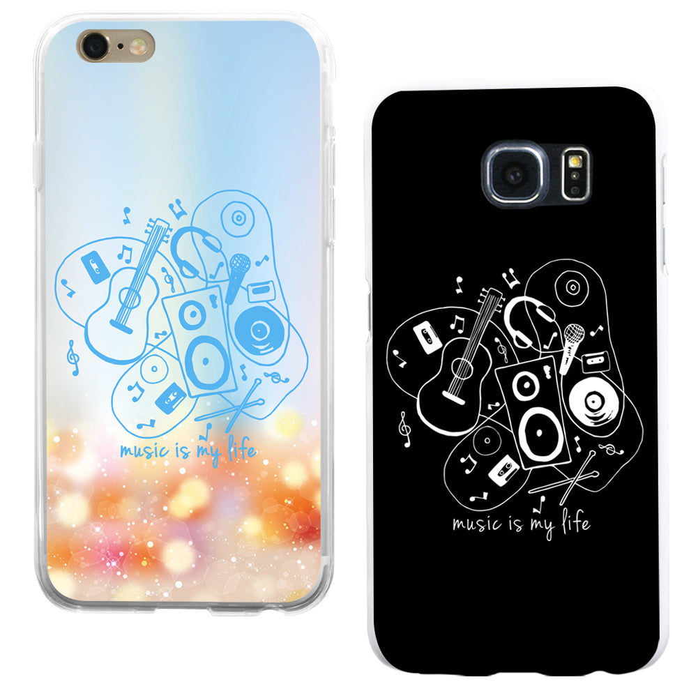 Music Is My Life Phone Case Cover for iPhone SE 6S 6 Plus Samsung Galaxy S4 S5