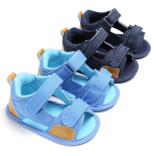 Toddler Baby Boy Denim Soft Sole Prewalker Anti-Skid Shoes Summer Sandals