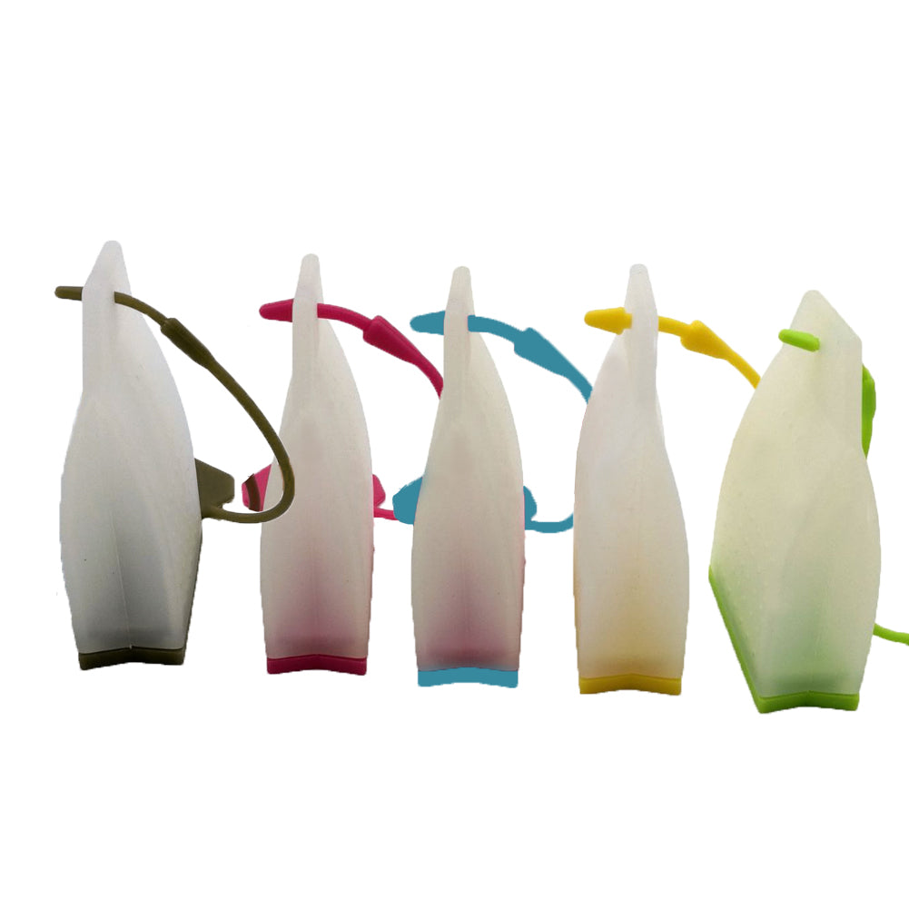 2Pcs Silicone Loose Leaf Tea Infusers Tea Bag Shape Herbal Spice Strainer Filter
