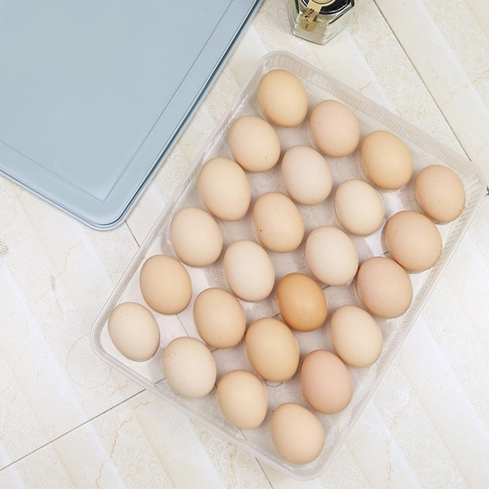 Refrigerator Egg Storage Box 24 Eggs Holder Food Container Plastic Organizer