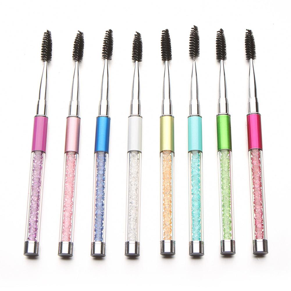 Rhinestone Eyelash Brush Cosmetic Mascara Applicator Spooler Lady Makeup Tool