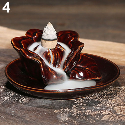 Classic Chinese Style Ceramic Incense Burner Holder Ornament Buddhist Censer