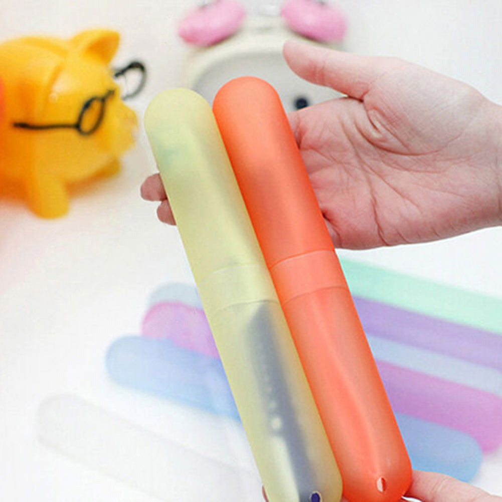 Fashion Travel Hiking Camping Portable Toothbrush Case Storage Holder Cover Box