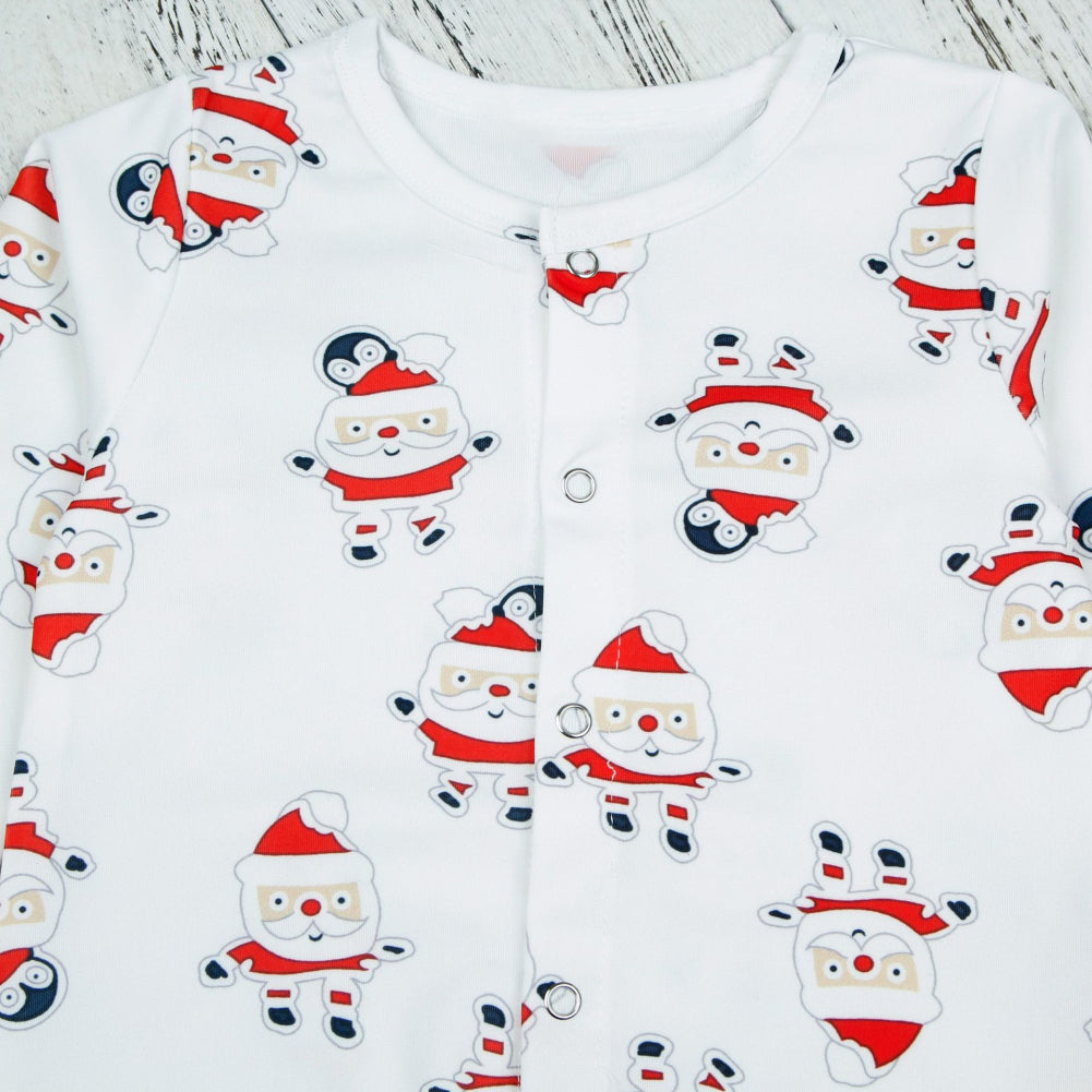 Cartoon Baby Santa Claus Long Sleeve Romper Christmas One-piece Jumpsuit