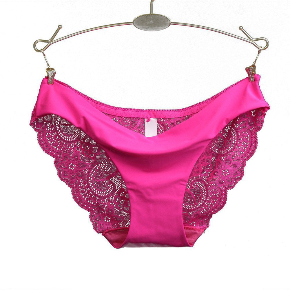 Sexy Floral Lace Hollow See Through Briefs Low Rise Underwear Women’s Panties