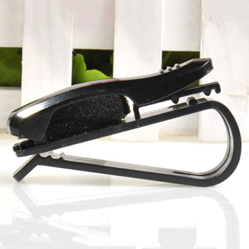 Fashion Black Auto Car Vehicle Visor Glasses Sunglasses Ticket Card Holder Clip
