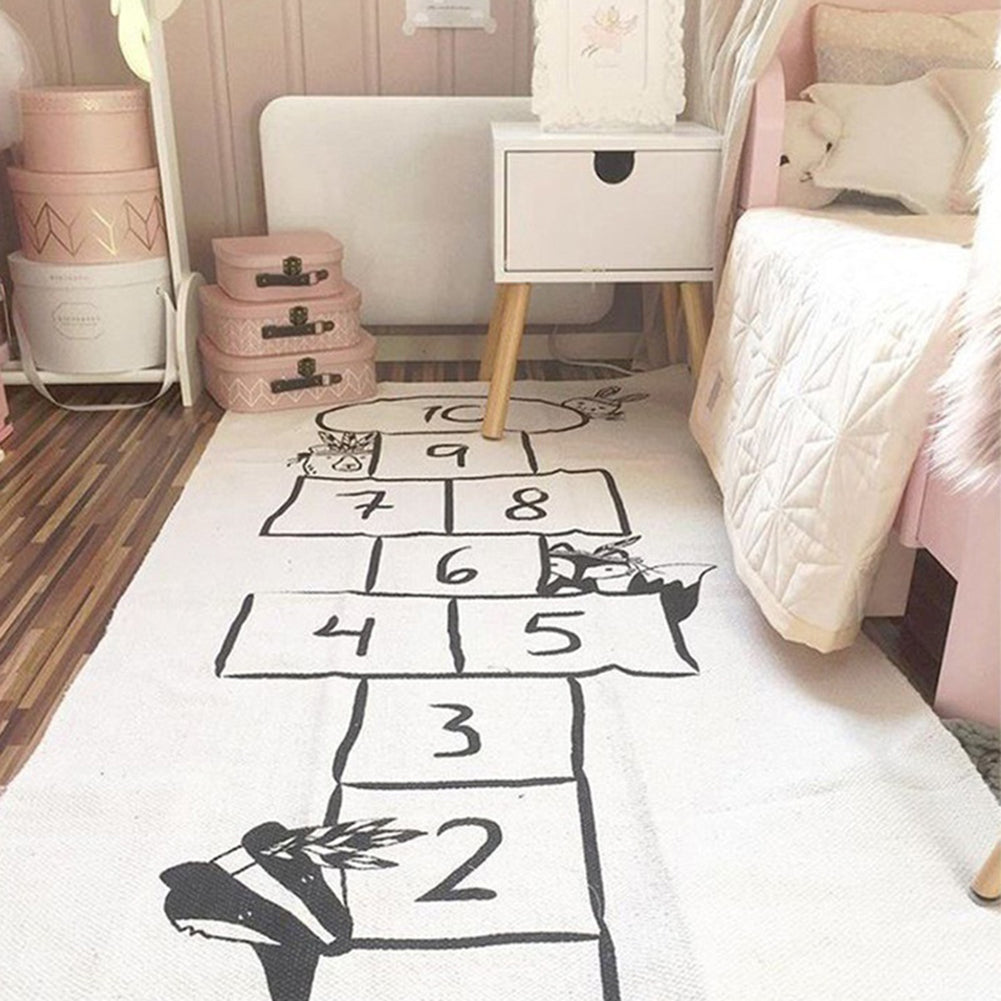 Newborn Infant Learning Carpet Hopscotch Game Rug Baby Crawling Learning Mat