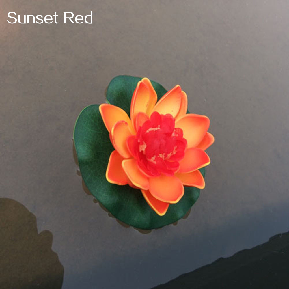 Artificial Water Lily Floating Flower Lotus Home Yard Pond Fish Tank Decor