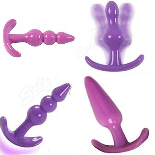 4 Pcs Soft Butt Plugs Adult Product Beads Shape Anal Plug Massager Mini Sex Toy