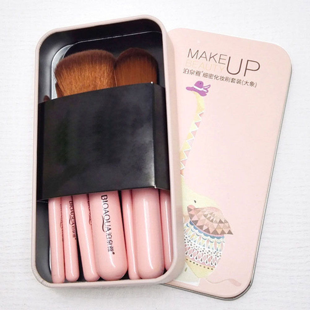 7Pcs Makeup Brushes Set Eye Lip Face Foundation Soft Fiber Hair Cosmetic Tool