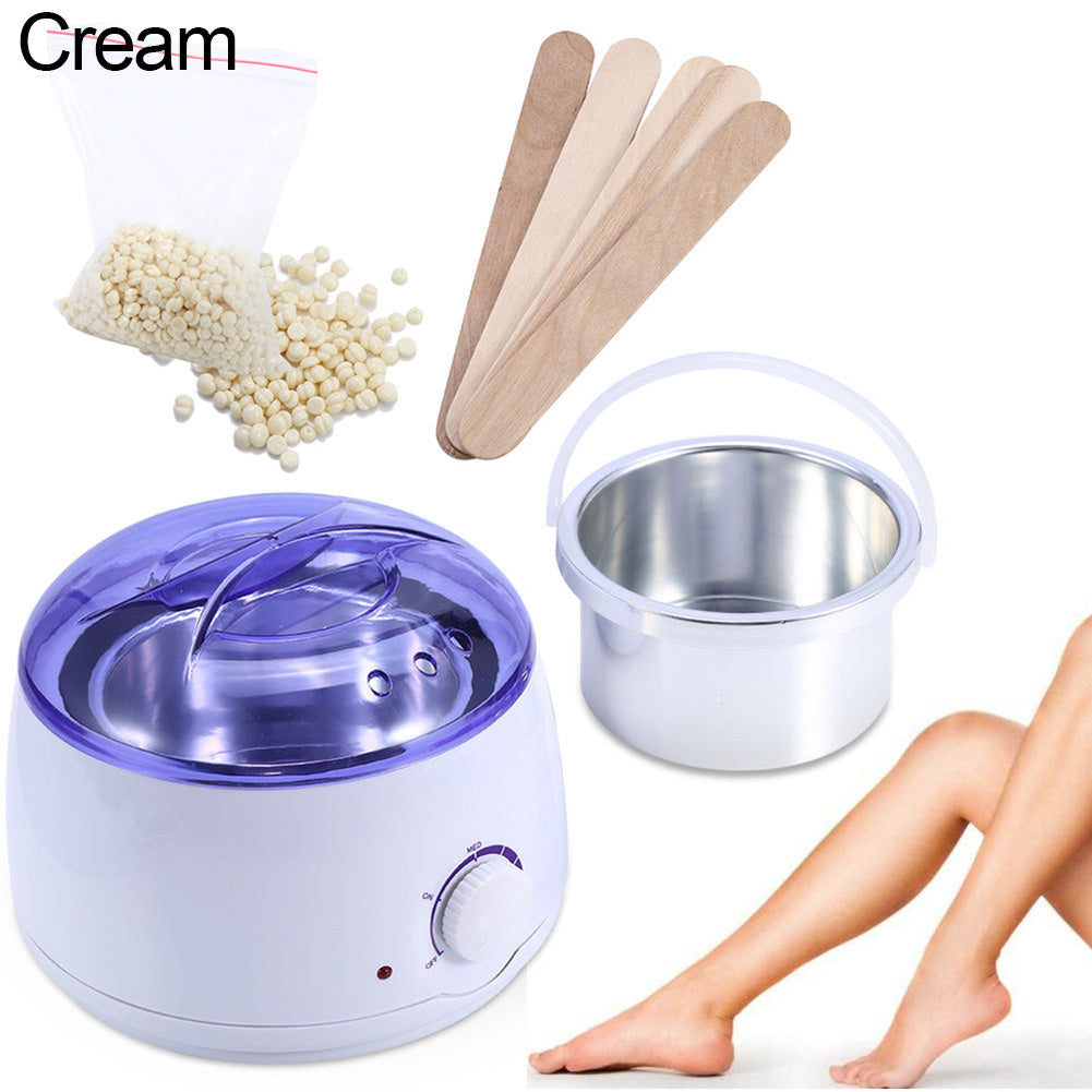 Pro Wax Kit Heater Pot Salon Waxing Hair Removal +100g Wax Bean+5Pcs Sticks