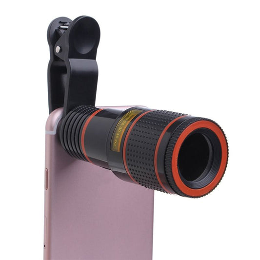 Clip-on 8X Optical Zoom HD Telescope Camera Lens for Universal Mobile Phone